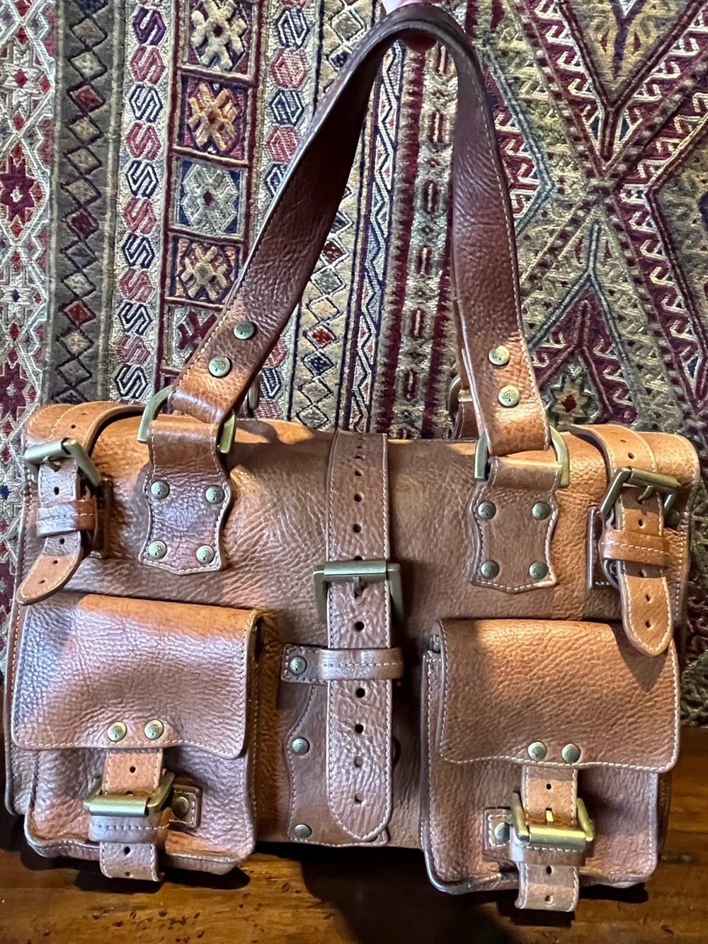 Iconic Mulberry Roxanne Leather Satchel in Darwin Oak VGC
